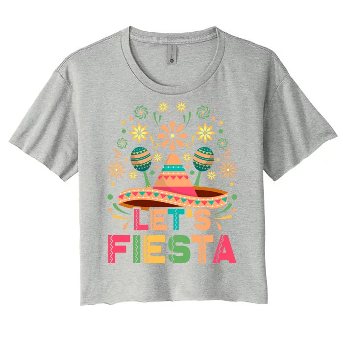 Cinco De Mayo Let's Fiesta Women's Crop Top Tee