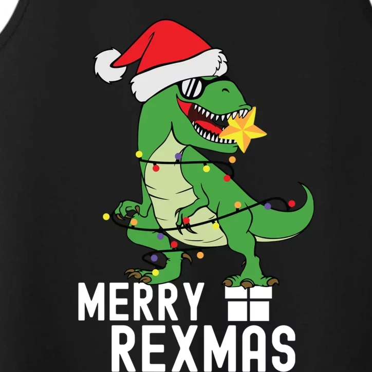 Christmas Dinosaur Merry Rexmas Tree Rex Christmas Gift Performance Tank