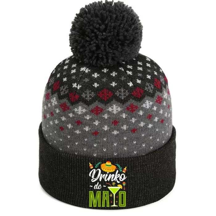 Cinco De Mayo Drinko De Mayo Fiesta Mexican The Baniff Cuffed Pom Beanie