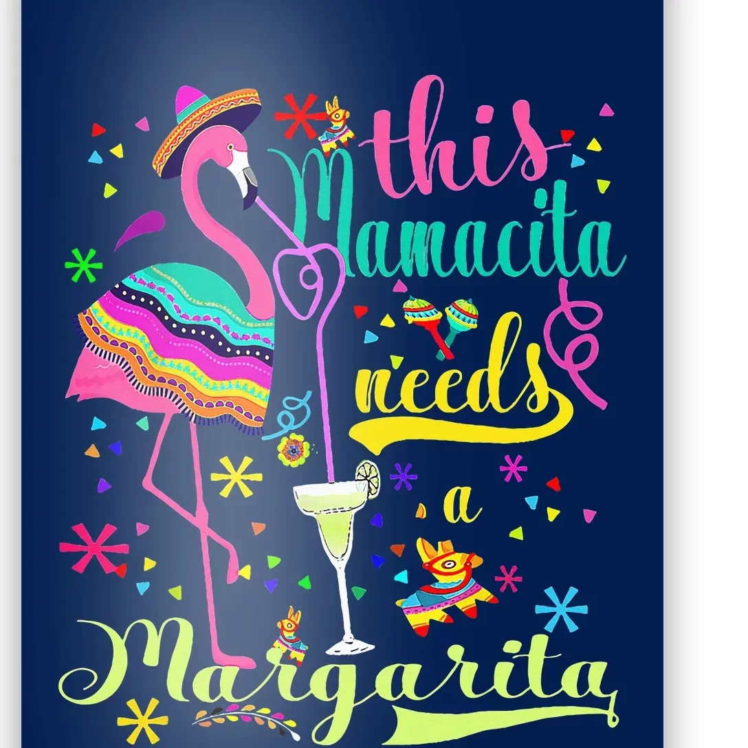 Cinco De Mayo Pink Flamingo Poster