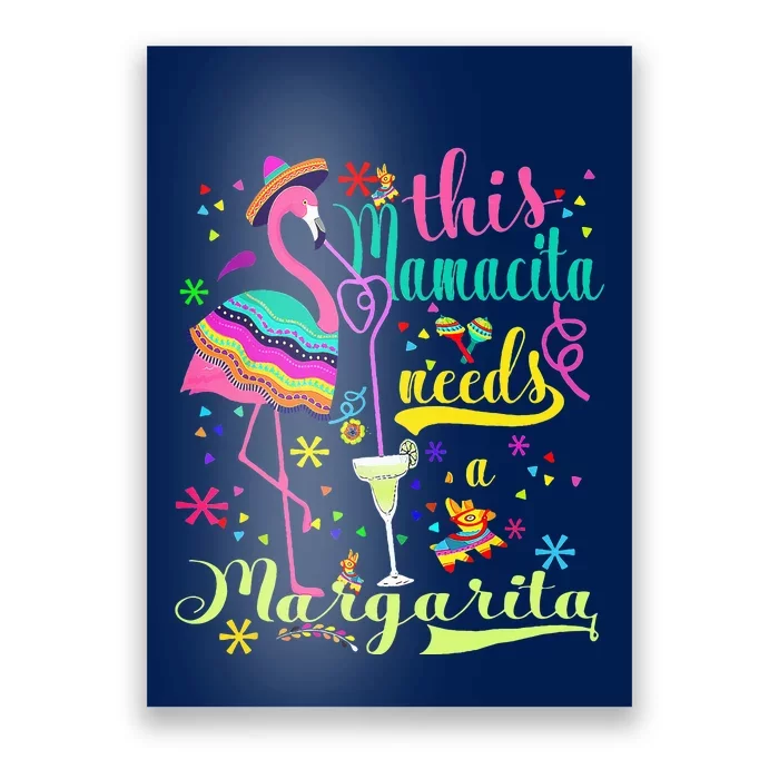 Cinco De Mayo Pink Flamingo Poster