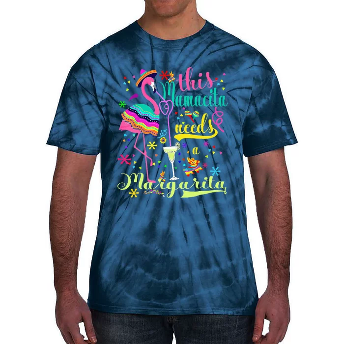 Cinco De Mayo Pink Flamingo Tie-Dye T-Shirt