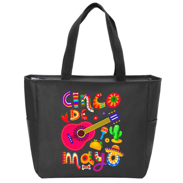 Cinco De Mayo Mexican Fiesta 5 De Mayo Cinco de Mayo Zip Tote Bag