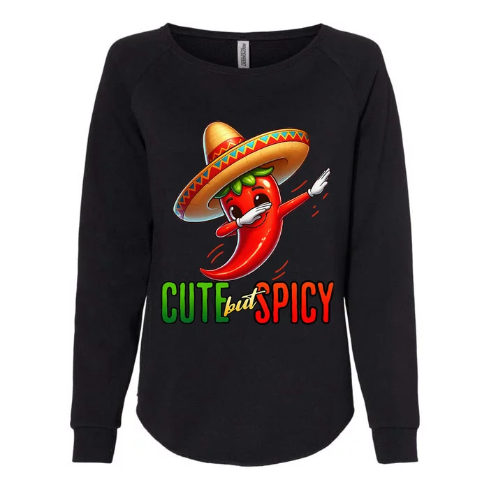 Cinco De Mayo Mexican Cute But Spicy Chili Womens California Wash Sweatshirt