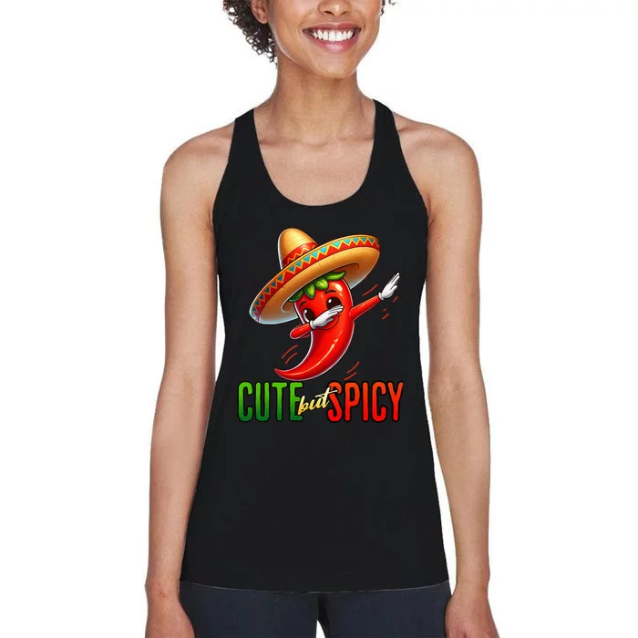 Cinco De Mayo Mexican Cute But Spicy Chili Women's Racerback Tank