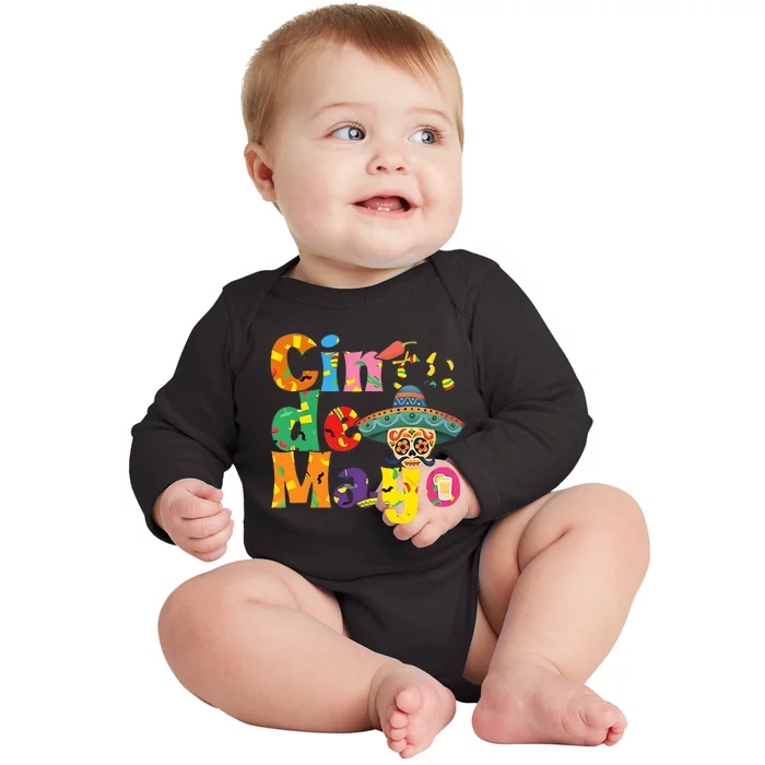 Cinco De Mayo Mexican Day Celebration Baby Long Sleeve Bodysuit