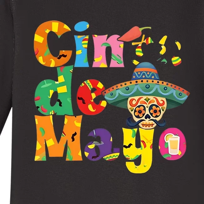 Cinco De Mayo Mexican Day Celebration Baby Long Sleeve Bodysuit