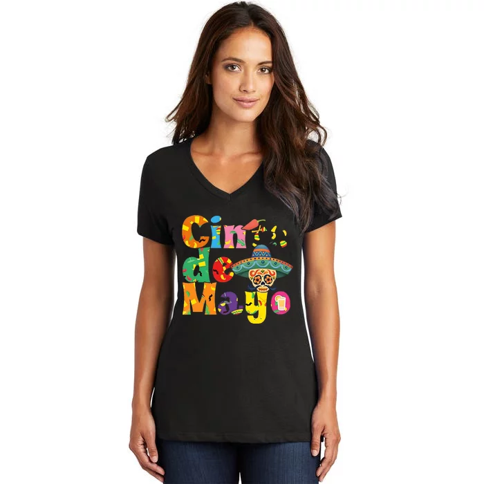 Cinco De Mayo Mexican Day Celebration Women's V-Neck T-Shirt