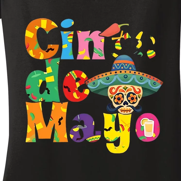 Cinco De Mayo Mexican Day Celebration Women's V-Neck T-Shirt