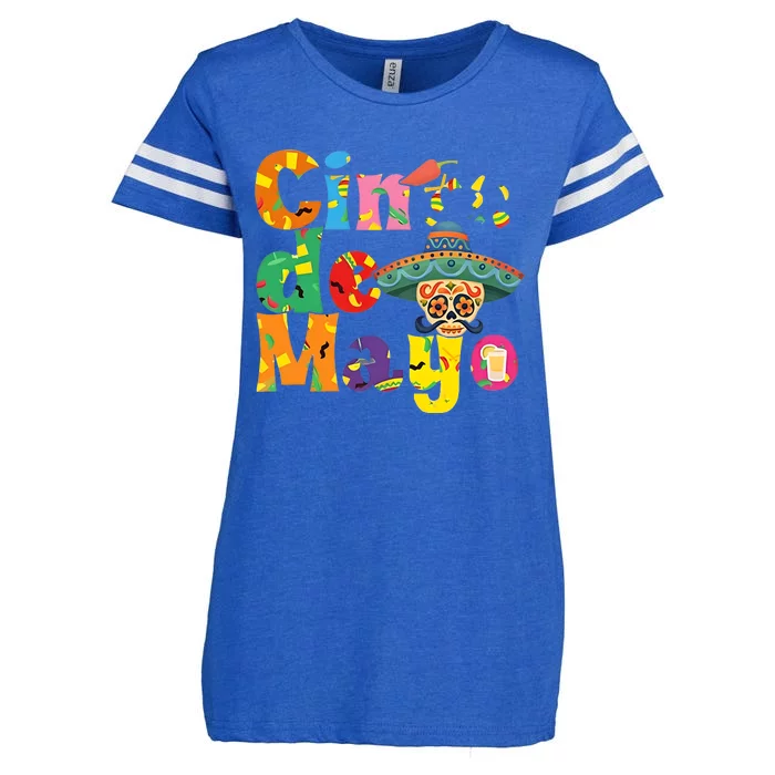 Cinco De Mayo Mexican Day Celebration Enza Ladies Jersey Football T-Shirt