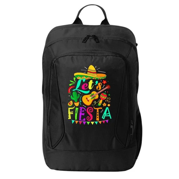 cinco de mayo mexican guitar cactus City Backpack