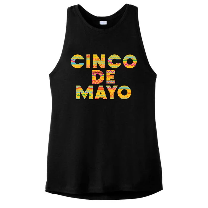 Cinco De Mayo Fiesta Holiday Ladies Tri-Blend Wicking Tank