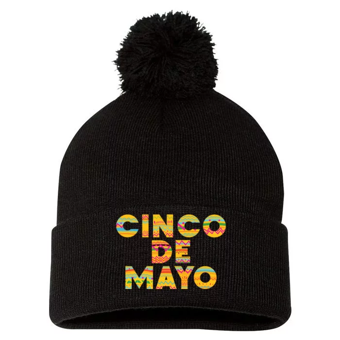 Cinco De Mayo Fiesta Holiday Pom Pom 12in Knit Beanie