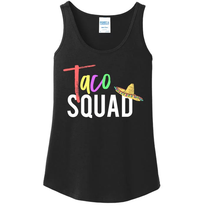 Cinco De Mayo Taco Squad Design To Celebrate A Fiesta Ladies Essential Tank