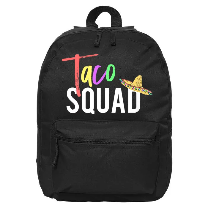 Cinco De Mayo Taco Squad Design To Celebrate A Fiesta 16 in Basic Backpack