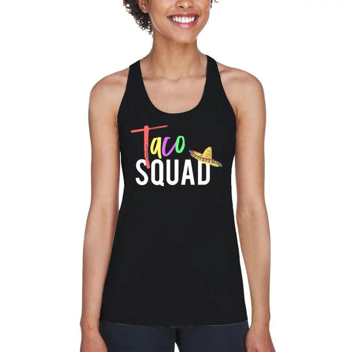 Cinco De Mayo Taco Squad Design To Celebrate A Fiesta Women's Racerback Tank