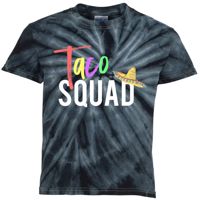 Cinco De Mayo Taco Squad Design To Celebrate A Fiesta Kids Tie-Dye T-Shirt