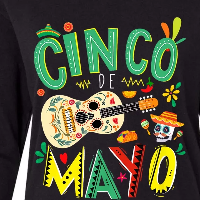 Cinco De Mayo Lets Fiesta Squad 5 De Mayo Mexican Fiesta Womens Cotton Relaxed Long Sleeve T-Shirt