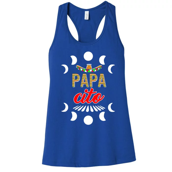 Cinco De Mayo Papagiftcito Mexican Dad Father Fiesta May 5th Gift Women's Racerback Tank