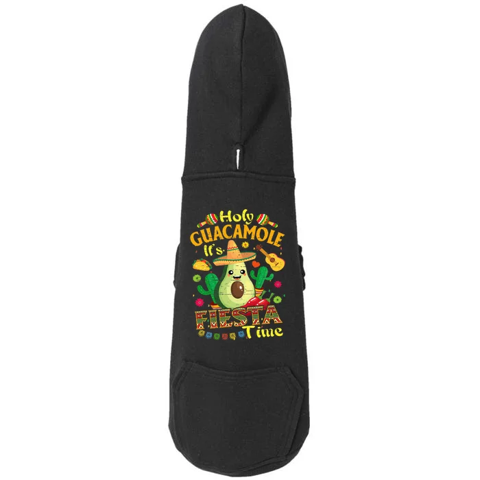 Cinco De Mayo Mexican Holy Guacamole Fiesta Time Doggie 3-End Fleece Hoodie