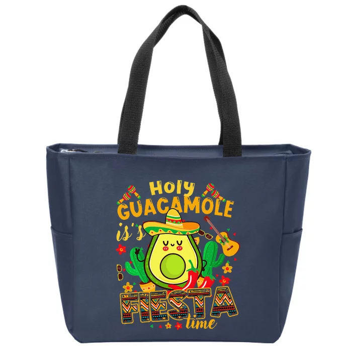 Cinco De Mayo Holy Guacamole Fiesta Funny Zip Tote Bag