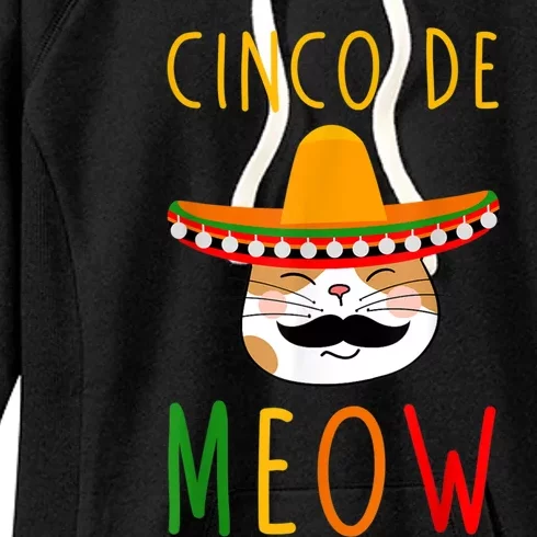 Cinco De Meow Tee Cinco De Mayo Mexico Cats Clothes Outfit Women's Fleece Hoodie