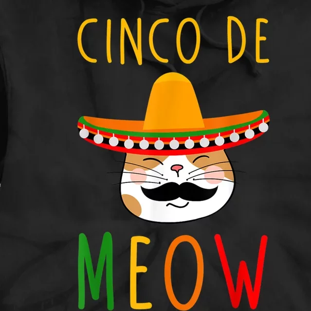 Cinco De Meow Tee Cinco De Mayo Mexico Cats Clothes Outfit Tie Dye Hoodie