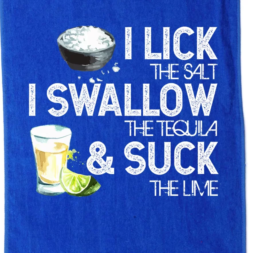 Cinco De Mayo I Lick Salt Swallow Tequila Suck Lime Fiesta Gift Platinum Collection Golf Towel