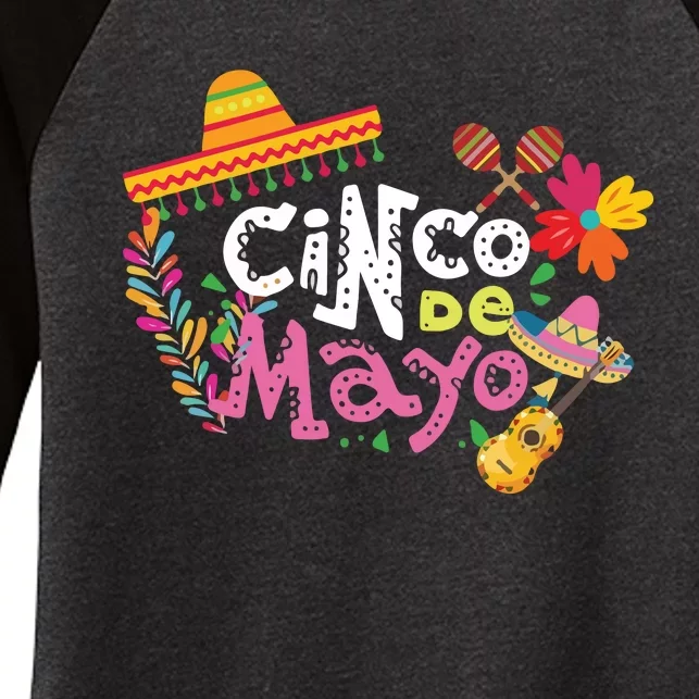 Cinco De Mayo Mexican Fiesta 5 De Mayo Women's Tri-Blend 3/4-Sleeve Raglan Shirt