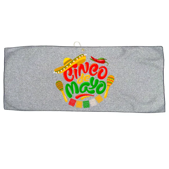 Cinco De Mayo Celebration Fiesta Large Microfiber Waffle Golf Towel