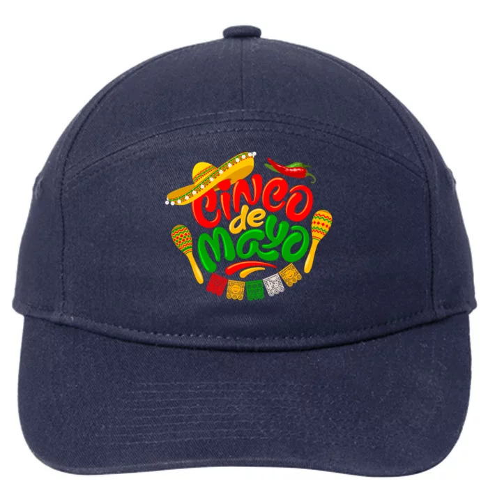 Cinco De Mayo Celebration Fiesta 7-Panel Snapback Hat