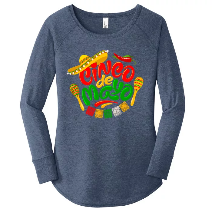 Cinco De Mayo Celebration Fiesta Women's Perfect Tri Tunic Long Sleeve Shirt