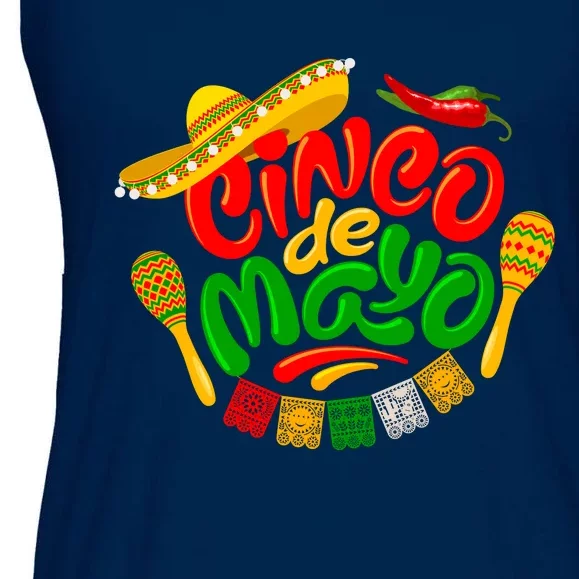 Cinco De Mayo Celebration Fiesta Ladies Essential Flowy Tank