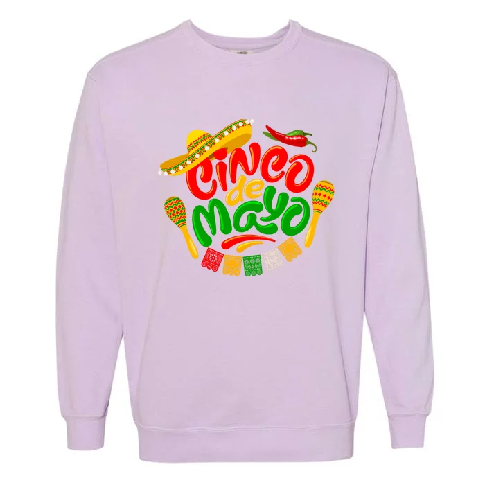 Cinco De Mayo Celebration Fiesta Garment-Dyed Sweatshirt