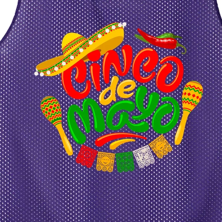 Cinco De Mayo Celebration Fiesta Mesh Reversible Basketball Jersey Tank