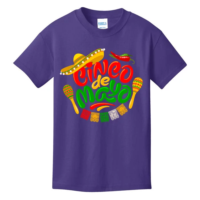 Cinco De Mayo Celebration Fiesta Kids T-Shirt