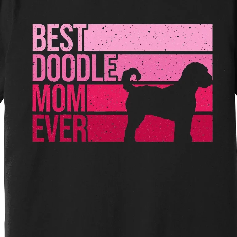 Cool Doodle Mom Art Aussiedoodle Goldendoodle Dog Premium T-Shirt