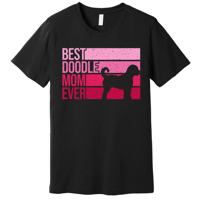 Cool Doodle Mom Art Aussiedoodle Goldendoodle Dog Premium T-Shirt