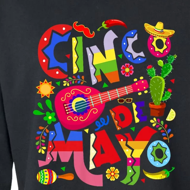 Cinco De Mayo Mexican Fiesta 5 De Mayo Cropped Pullover Crew