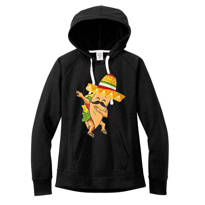 Cinco De Mayo Dabbing Taco Cinco De Mayo Women's Fleece Hoodie