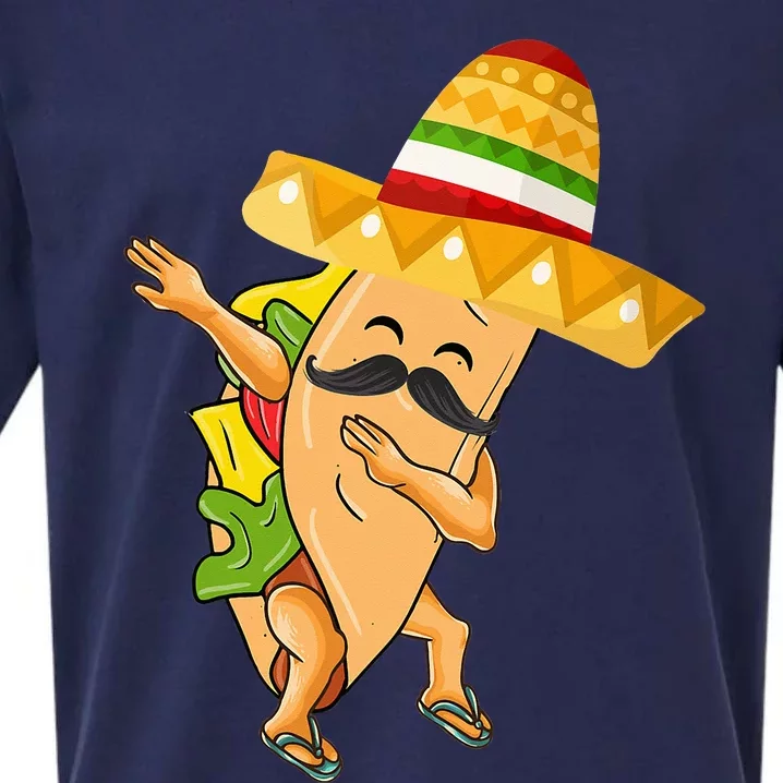 Cinco De Mayo Dabbing Taco Cinco De Mayo Sueded Cloud Jersey T-Shirt