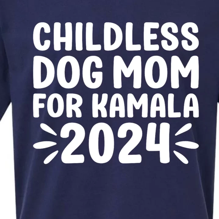 Childless Dog Mom For Kamala 2024 Sueded Cloud Jersey T-Shirt