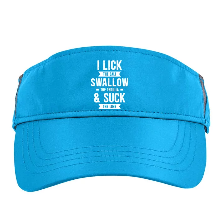 Cinco De Mayo I Lick Salt Swallow Tequila Suck Lime Gift Adult Drive Performance Visor