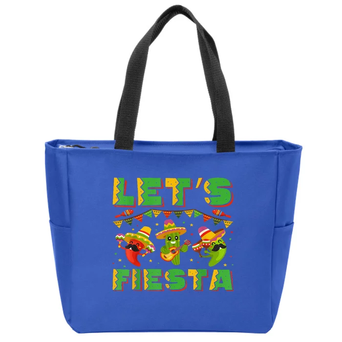 Cinco De Mayo Lets Fiesta Squad Zip Tote Bag