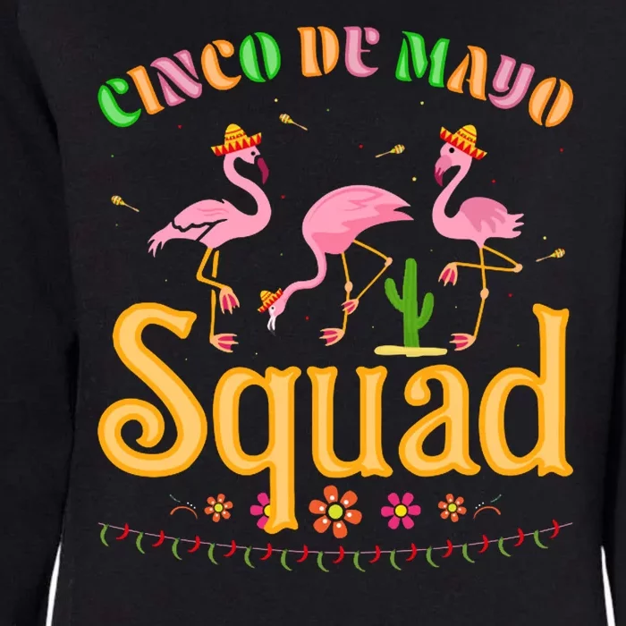 Cinco De Mayo Squad Flamingo Womens California Wash Sweatshirt