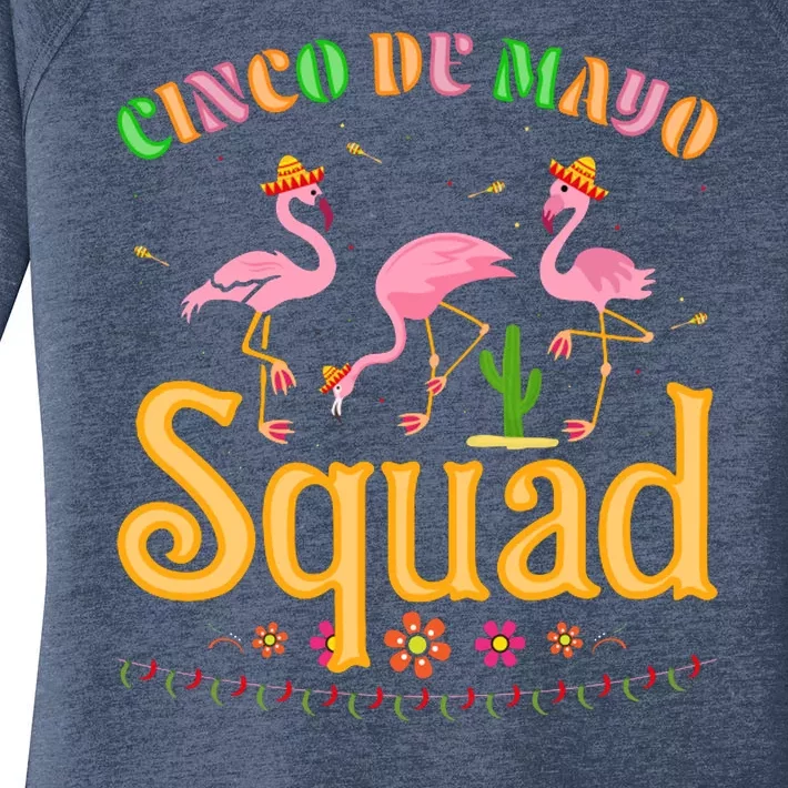 Cinco De Mayo Squad Flamingo Women's Perfect Tri Tunic Long Sleeve Shirt