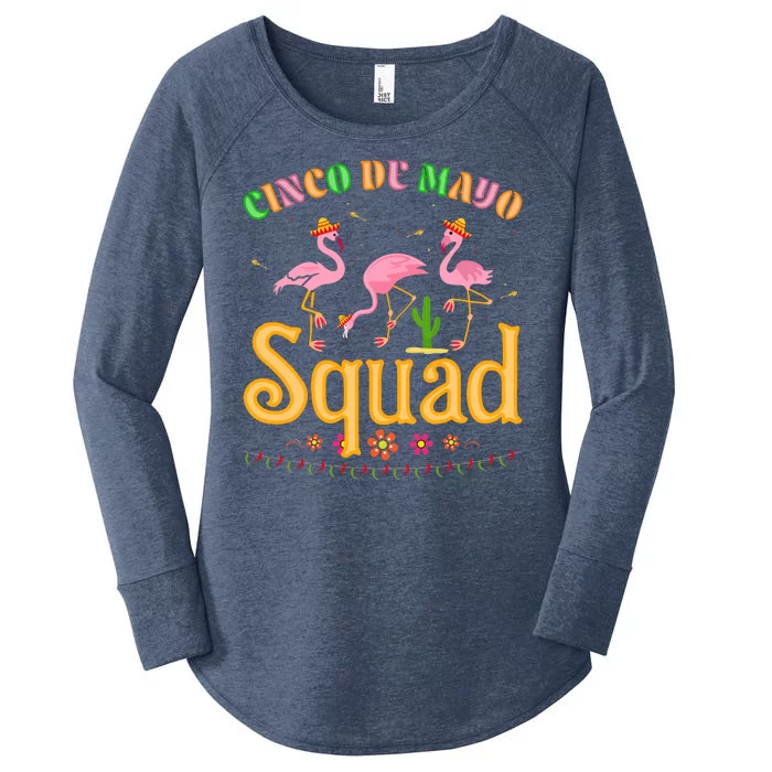 Cinco De Mayo Squad Flamingo Women's Perfect Tri Tunic Long Sleeve Shirt