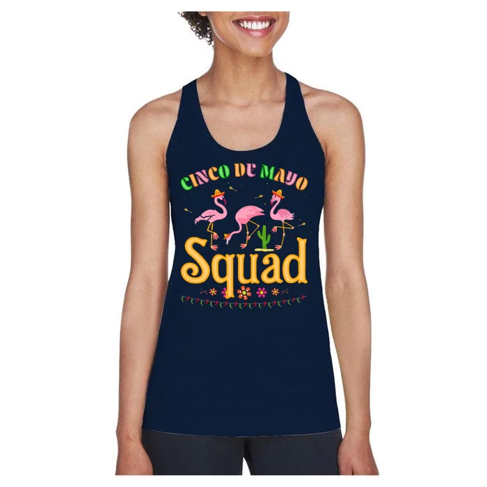 Cinco De Mayo Squad Flamingo Women's Racerback Tank