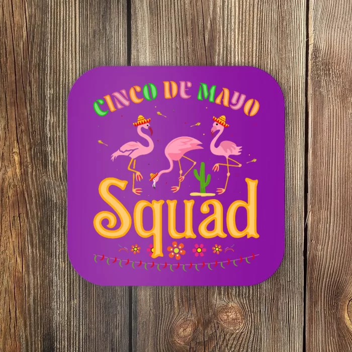 Cinco De Mayo Squad Flamingo Coaster