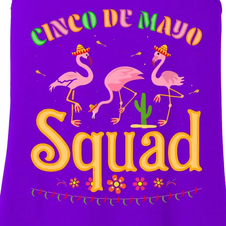 Cinco De Mayo Squad Flamingo Ladies Essential Tank